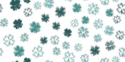 Saint Patricks Day, festive background with flying clover. vector