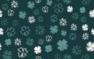 Patricks Day, flying clover, hand drawn illustrations vector