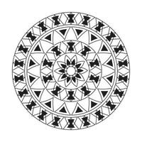 Mandala Design Decorative Pattern Decoration Snowflake on black Flower Pattern Design vector