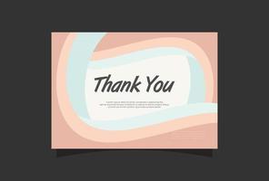 thank you card design template vector