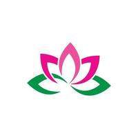 logotipo de flores de loto vector