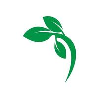 Green leaf logo vector