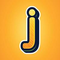 3d illustration of small letter j vector