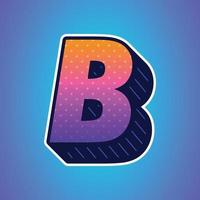 3d illustration of letter b vector