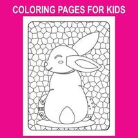 print stand glass para colorear para niños, pascua para colorear imagen no 6 vector