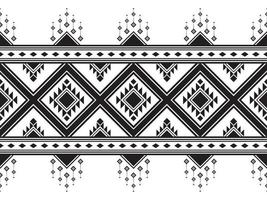 patrón transparente horizontal ikat. diseño de patrones étnicos geométricos. diseño de patrón de tela en blanco y negro. ilustración vectorial vector