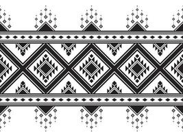 Ikat horizontal seamless pattern. Geometric ethnic pattern design. black-white fabric pattern design. vector illustration.
