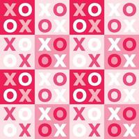 seamless pattern with cross marks and circles on a contrasting level red color background. x o seamless vector pattern.