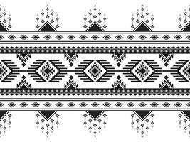 patrón transparente horizontal ikat. diseño de patrones étnicos geométricos. diseño de patrón de tela en blanco y negro. ilustración vectorial vector