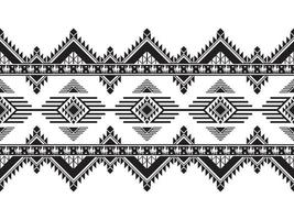 Ikat horizontal seamless pattern. Geometric ethnic pattern design. black-white fabric pattern design. vector illustration.