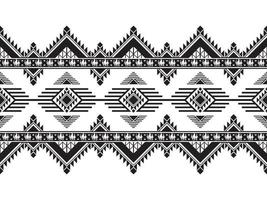 patrón transparente horizontal ikat. diseño de patrones étnicos geométricos. diseño de patrón de tela en blanco y negro. ilustración vectorial vector