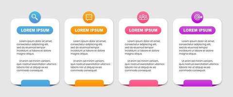 Vector infographic design template. Business flow chart. the sequence of steps arranged horizontally. vector illustration.