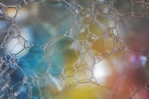 soap bubbles in the colorful abstract background photo