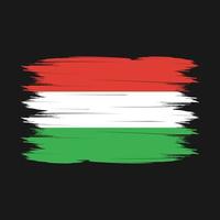 Hungary Flag Brush Vector