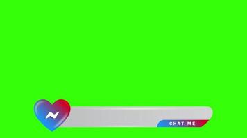 Love Heart Messenger Social Media Lower third Green Screen template video