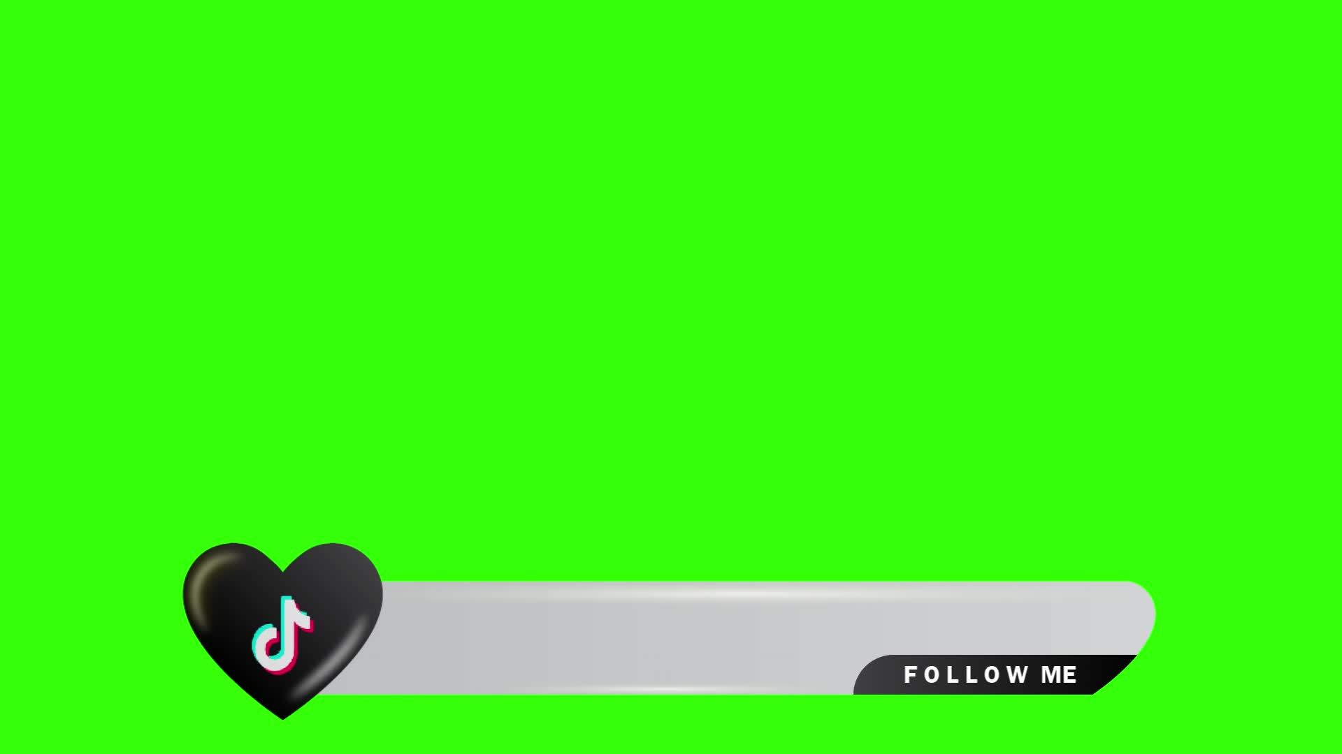 Love Heart Tiktok Social Media Lower Third Green Screen Template Love Heart Tiktok Social Media Lower Third Green Screen Template