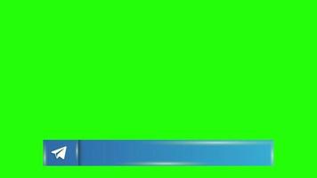 Rectangle Telegram Social Media Lower third Green Screen template video