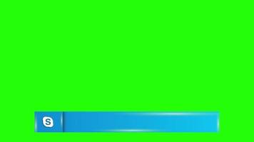 Rectangle Skype Social Media Lower third Green Screen template video