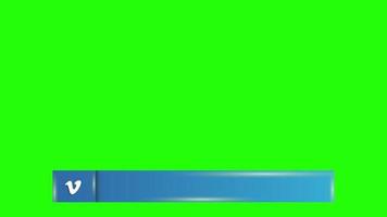 Rectangle Vimeo Social Media Lower third Green Screen template video