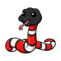 Cute milk snake or milksnake cartoon vector