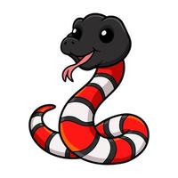 Cute milk snake or milksnake cartoon vector