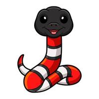 Cute milk snake or milksnake cartoon vector