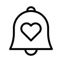 bell valentine icon outline style illustration vector and logo icon perfect.