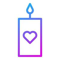 candle gradient purple valentine illustration vector and logo Icon new year icon perfect.