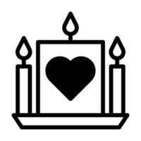 candle dualtone black valentine illustration vector and logo Icon new year icon perfect.