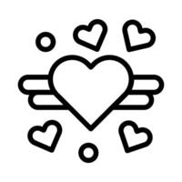 decoration valentine icon outline style illustration vector and logo icon perfect.