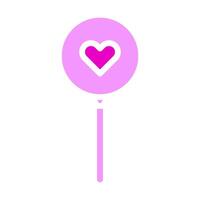 balloon valentine icon solid pink style illustration vector and logo icon perfect.