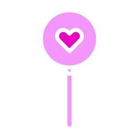 balloon valentine icon solid pink style illustration vector and logo icon perfect.