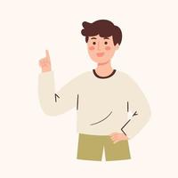 Man with Pointing finger vector