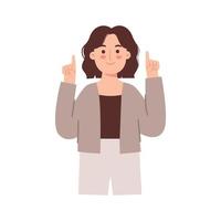 woman with Pointing finger vector