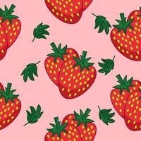 Strawberry Pattern Premium Vector Illustration
