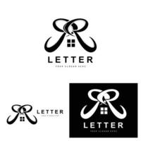 logotipo de letra r, símbolo de alfabeto vectorial, diseño de logotipos de marca con letra inicial vector
