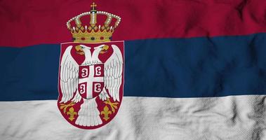 bandera ondeante de serbia en renderizado 3d video