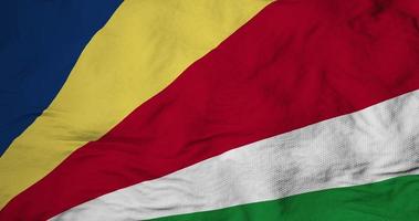 bandera ondeante de las seychelles en renderizado 3d video