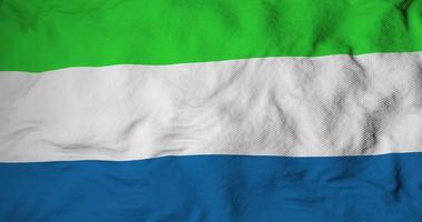 Waving flag of Sierra Leone in 3D rendering video