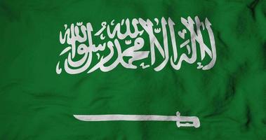 Waving flag of Saudi Arabia in 3D rendering video