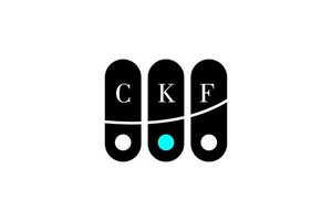 diseño de logotipo de letra y alfabeto ckf vector