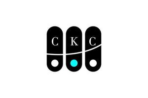 diseño de logotipo de letra y alfabeto ckc vector