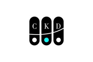 diseño de logotipo de letra y alfabeto ckd vector