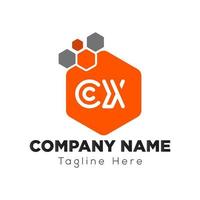 Abstract CX letter modern initial lettermarks logo design vector