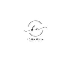 monograma de belleza de logotipo femenino inicial y diseño de logotipo elegante, logotipo de escritura a mano de firma inicial, boda, moda, floral y botánica con plantilla creativa vector