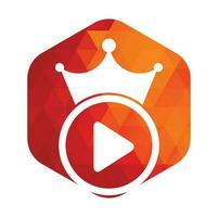 King Video vector logo design template. Royal film logo design vector.