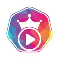 King Video vector logo design template. Royal film logo design vector.