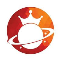 King Planet Vector Logo Design.