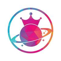 King Planet Vector Logo Design.