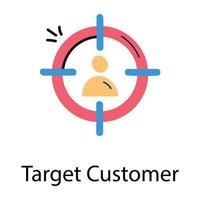 Trendy Target Customer vector